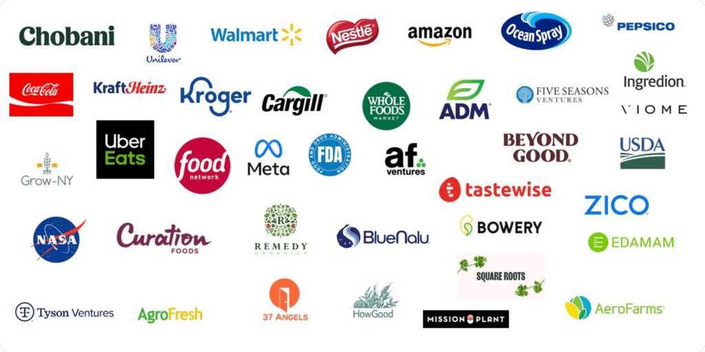 Logos of companies and sponsor for the foodniche submit