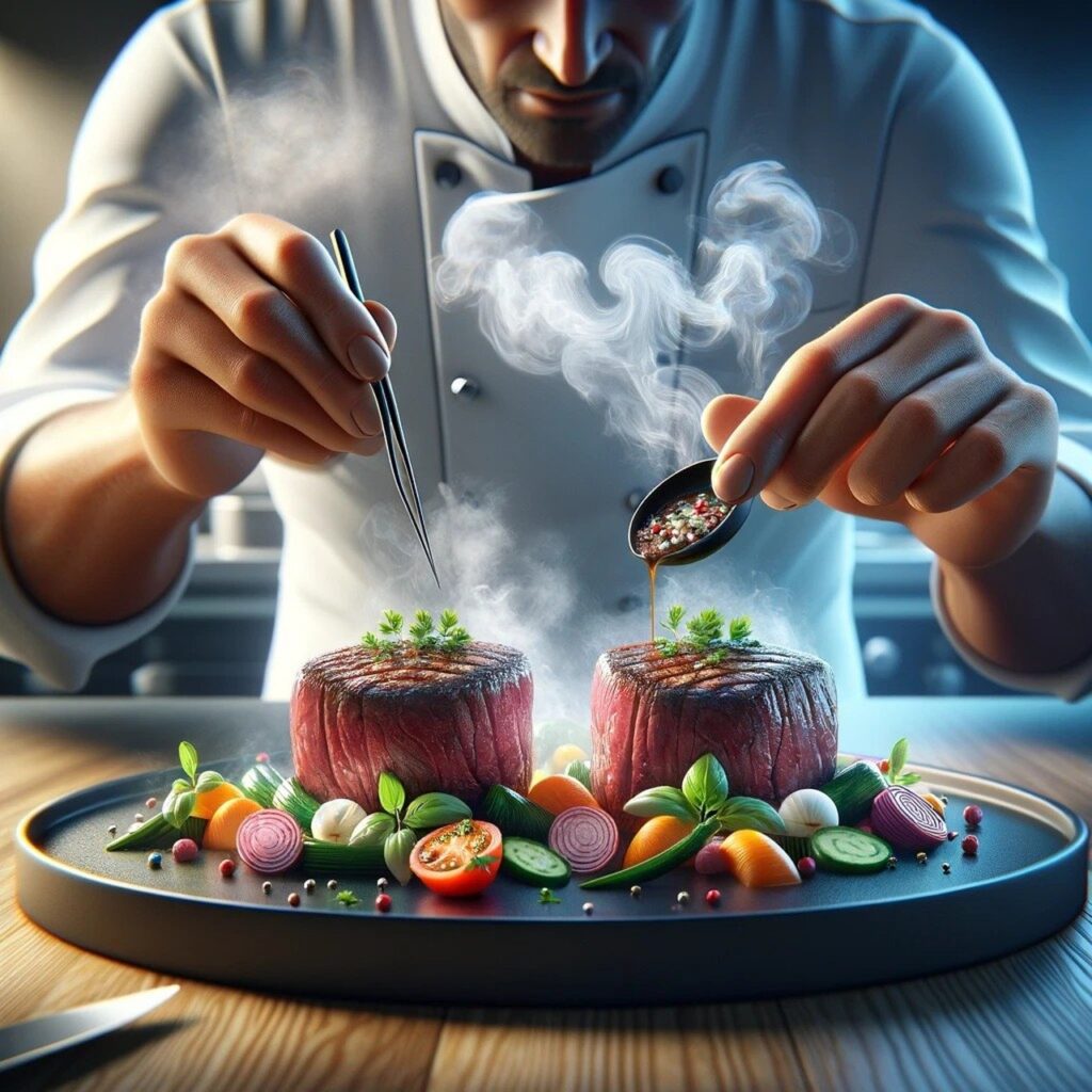 AI Generated Chef Preparing Meat